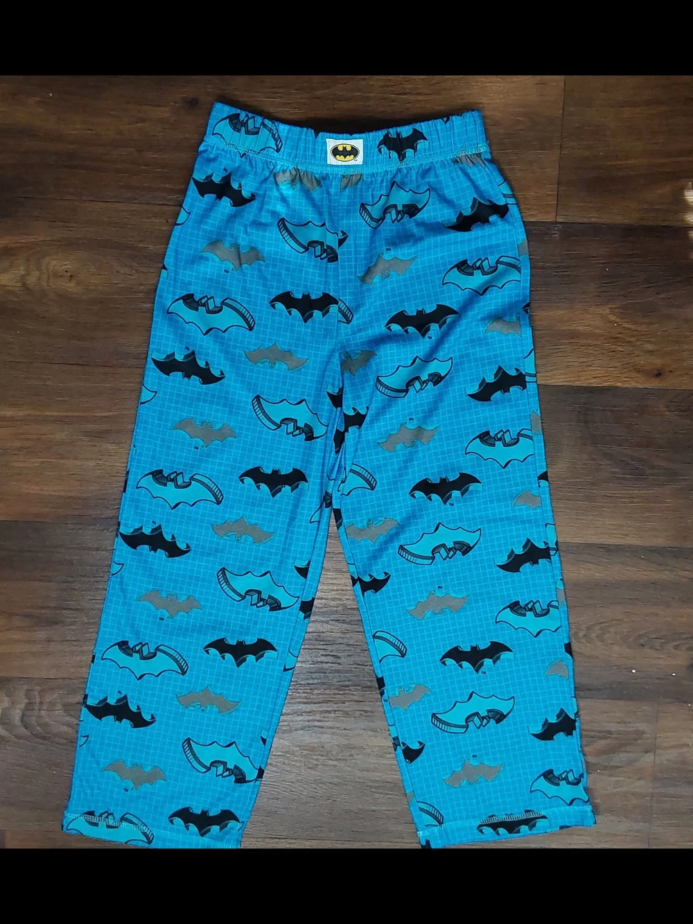 Batman Pajama 2 Piece Set Boys Size 8 Blue/Black/Grey New Without Tags